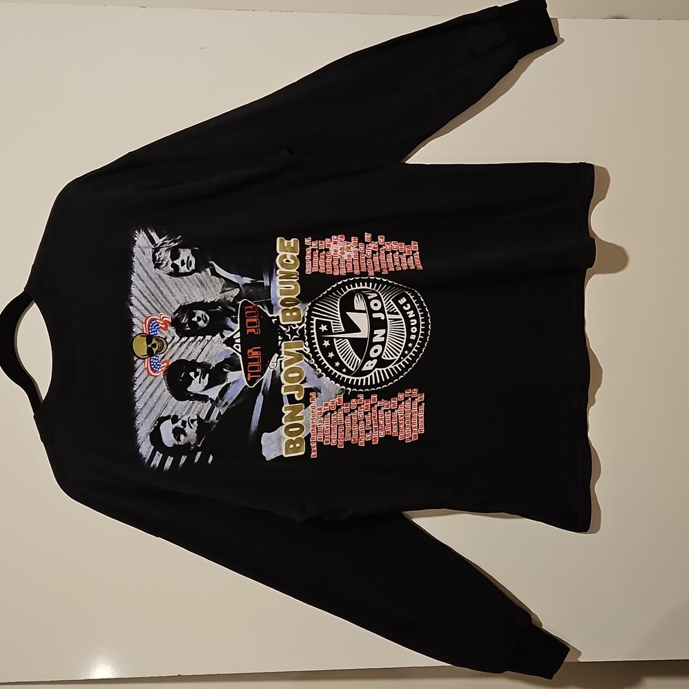 Bon Jovi Bounce Tour 2001 Black long sleeve concert tee XL Cities On The Back - Picture 3 of 8